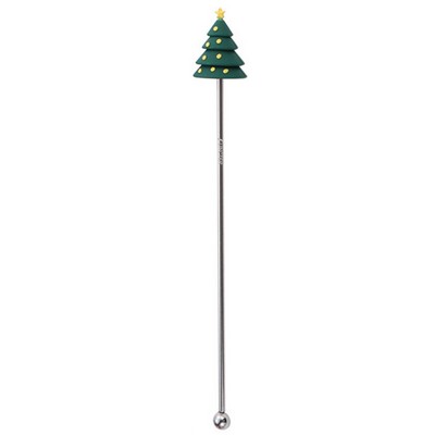 7.5 L Stainless Steel Christmas Tree Top Beverage Stirrers Mixing Sticks