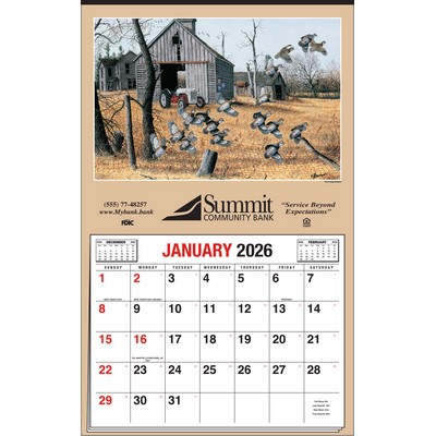 Larry Anderson Wildlife "Rural Heritage Bobwhites" Full Apron Hanger Calendar