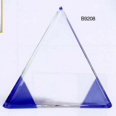 Blue Optic Crystal Triangle Award