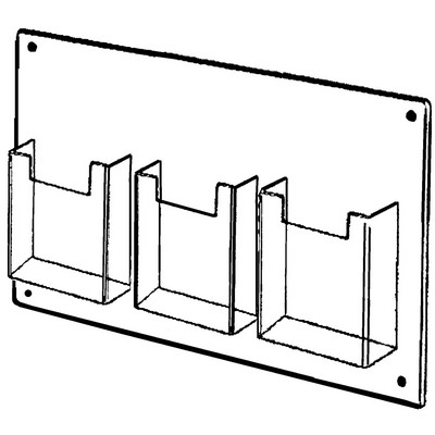 3 Pocket Wall Mount Holder (4"x9"x1 1/2" Insert)