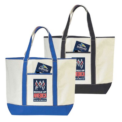 Deluxe Canvas Tote Bag (22"x16"x6")