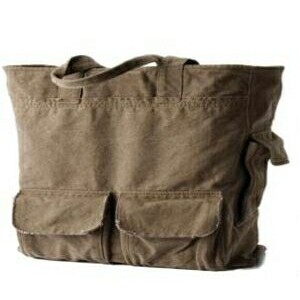 100% Pre Consumer Recycled Cotton Frayed Tote Bag