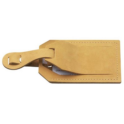 Nubuck Collection Business Card Size Luggage Tags with Secure Flap