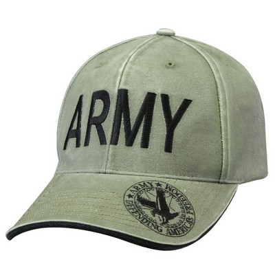 Vintage Olive Drab Army Deluxe Low Profile Insignia Cap