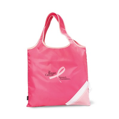 Latitudes Foldaway Shopper - Peony Pink-Deep Pink