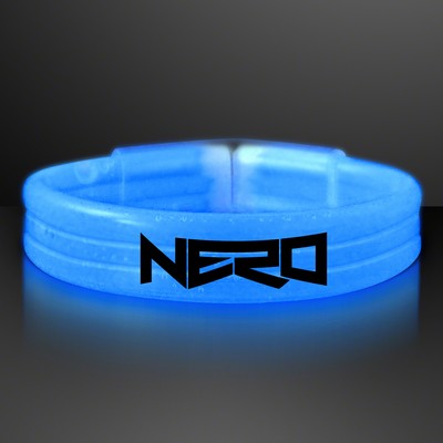 Custom Blue Thick Glow Bracelet Bangles - Domestic Imprint