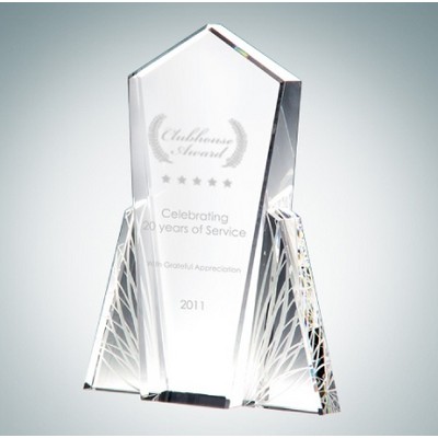 Wings of Flight Optical Crystal Award Plaque