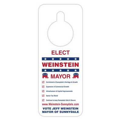 Plastic Door Hanger - 3x8 UV-Coated (1S) - 10 pt.