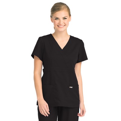 Barco - Grey's Anatomy - Women's Three Pocket Mock Wrap Riley Top