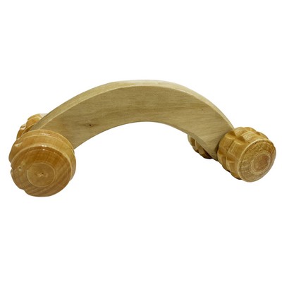 Large Wooden Massager w/ Textured Wheels