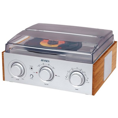 Jensen 3-Speed Stereo Turntable w/ AM/FM Stereo Radio