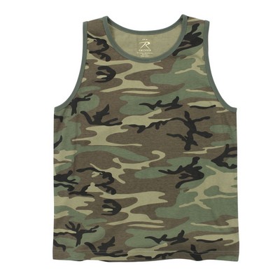 Vintage Woodland Camo Tank Top (S to XL)