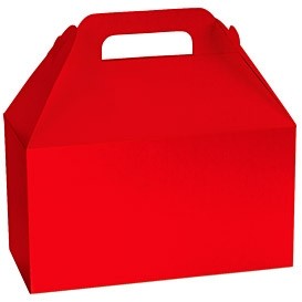 Red Gable Gift Basket Box (8½"x5"x5½")