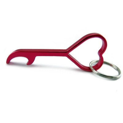 Heart Shaped Bottle Opener Key Chain