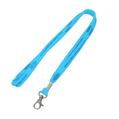 1/2" Light Blue Tubular Lanyard (12 Mil)