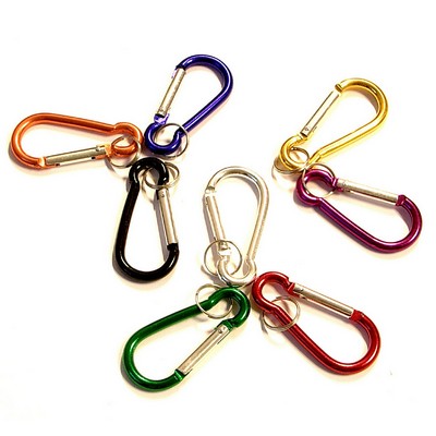 Blank Aluminum Carabiner w/Split Key Ring