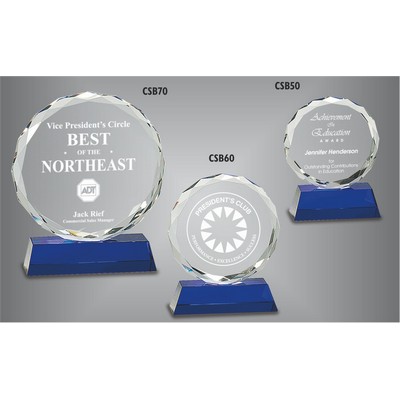 Sunflower Optic Crystal Award (6"D)