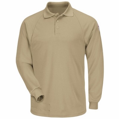 Bulwark™ Men's Long Sleeve Classic Polo Shirt - Khaki Tan