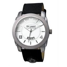 ABelle Promotional Time Maverick Men's Silver Watch w/ Canvas Strap