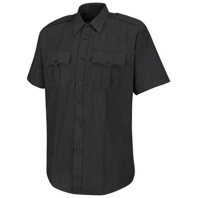 Horace Small - Men's Short Sleeve Zip-Front Sentry Black Shirt