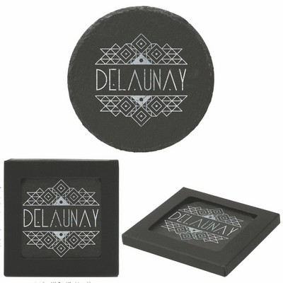 Round Slate Coaster