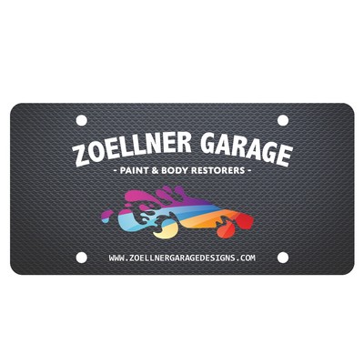 License Plate | 6" x 12" | 24 pt. White Coated Card | Holes | Full Color