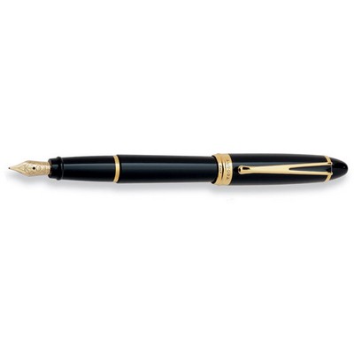 Luxury Line Aurora Ipsilon Deluxe Black w/Gold Trim Fountain Pen