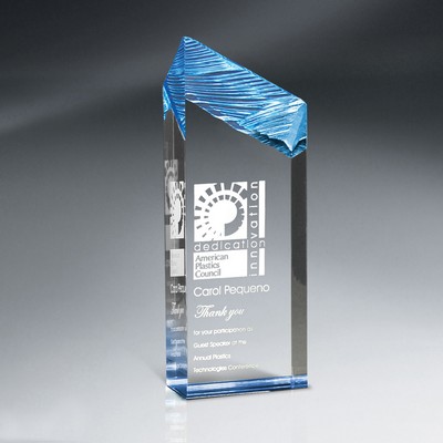 Large Blue Chisel Carve Tower Award