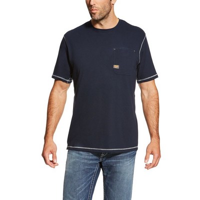 Ariat® Men's Navy Blue Rebar® Workman™ Short Sleeve T-Shirt