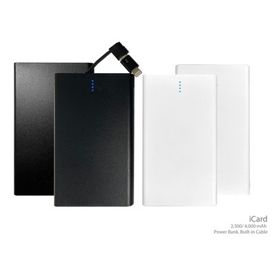 iCard Credit Card Style Power Bank (2500 mAh)