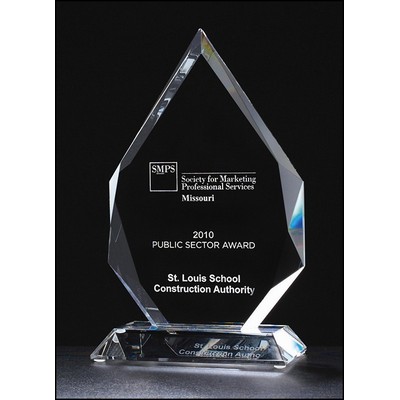 Flame Series Multi-Faceted Optical Crystal Award (5"x 7.625")