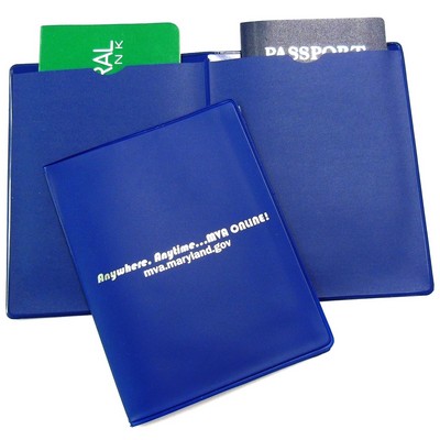 Bi-Fold Insurance/Passport Case (2 Opaque Inside Pockets) 4 5/8" x 6 1/8"