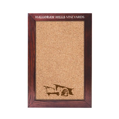 Oak Frame Wall Cork Board - 12"W x 18"H