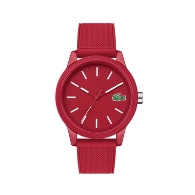 Lacoste™ Mens Chronograph TR90 Watch w/Red Silicone Strap