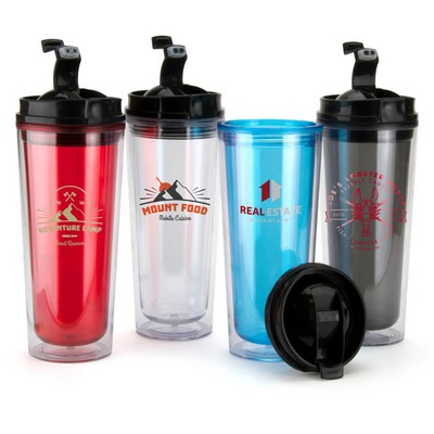 14 Oz. Double Wall Tumbler w/Lid