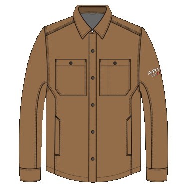 Ariat® FR Men's Field Khaki Ripstop Softshell Shirt Jacket