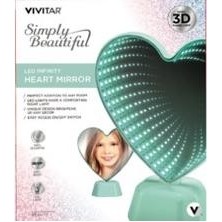 Vivitar® LED Infinity Seafoam Green Heart Shaped Vanity Mirror