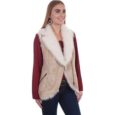 Honey Creek Faux Fur Shearling Vest w/Zippered Closure