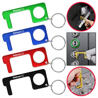 Square Style PPE Door Opener Closer No-Touch w/Key Chain