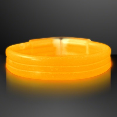 Orange Thick Glow Bracelet Bangles - BLANK