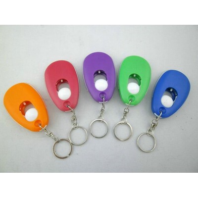 Stress Snap Ball LED Keychain