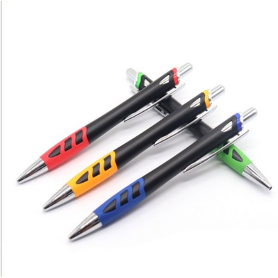 Plastic Rubber Grip Ballpoint Pen