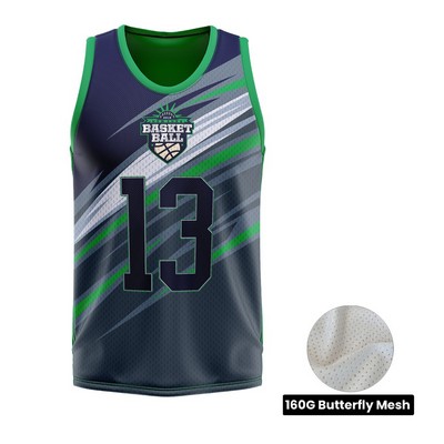 Unisex and Kids' Sublimation Basketball Jersey - Butterfly Mesh