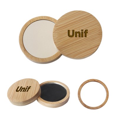 Bamboo Compact Promotional Mirror