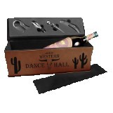 Dark Brown Leatherette Single Wine Box w/Tools