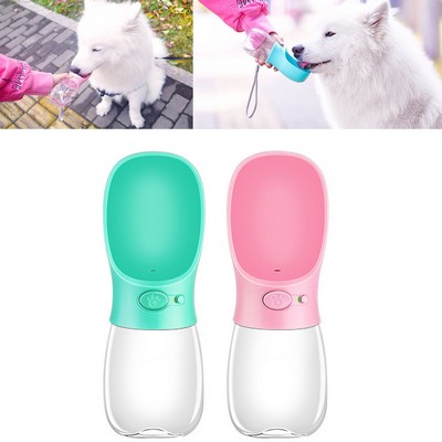 12 Oz. Portable Puppy Water Dispenser w/Feeder For Pets w/Lanyard