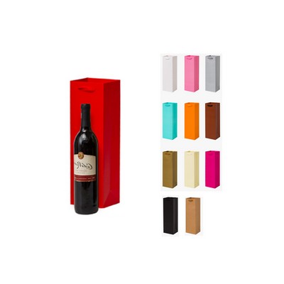 Paper Single Wine Bottle Tote Bag