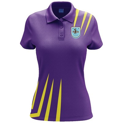 Women's Full Sublimation Short Sleeve Polo - 2-Way Stretch Performance Interlock