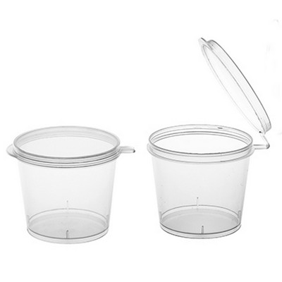 1 Oz. Plastic Hinged Lid Cups