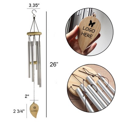 Classic Leaf Shape Memorial Wind Chimes